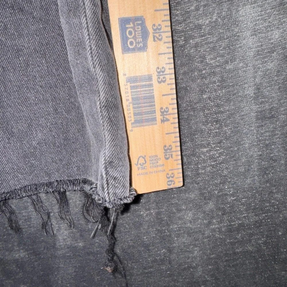 Mens 30x26 Levis 501 Original Fit Jeans Black Good Frayed Hem Button Fly 868